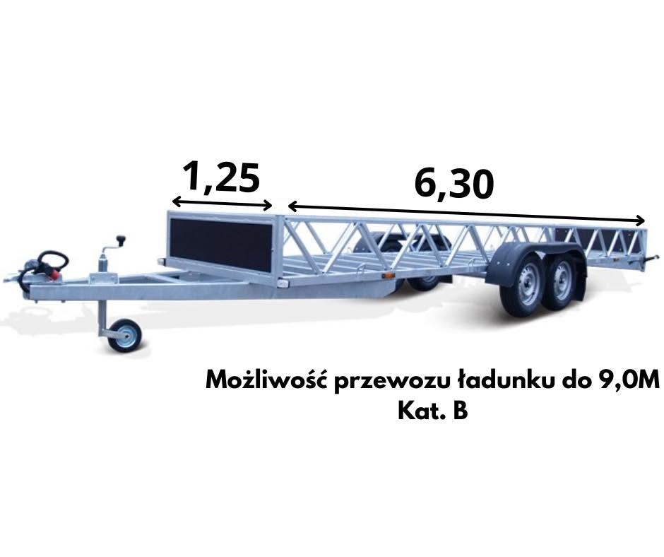 Przyczepa dłużyca 6,3 × 1,25 m